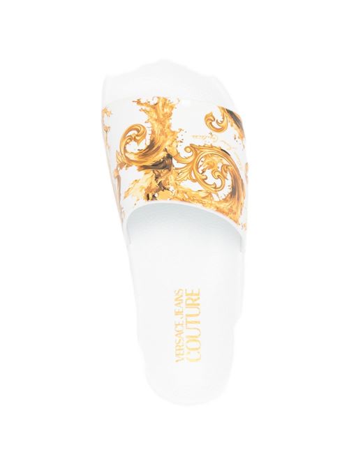 Ciabatta donna con stampa barocca Versace jeans Couture | 80VA3SQ3ZS365G03